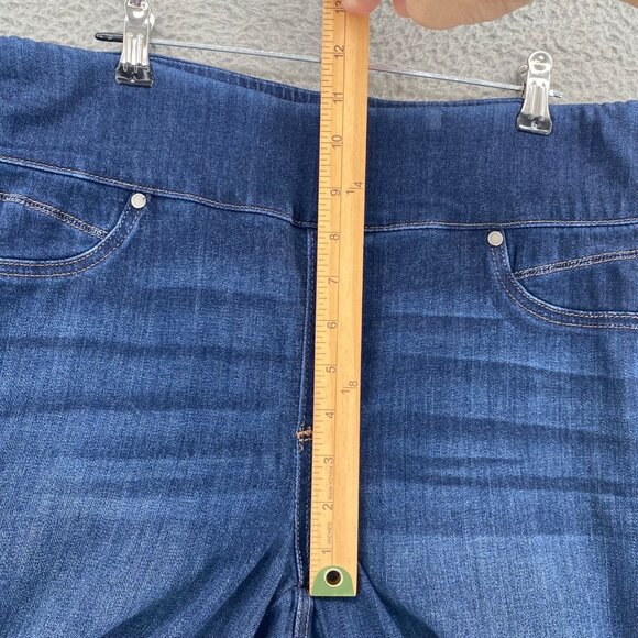 Chicos Jeans Womens 1 US 8 Blue Perfect Stretch Pull On Bootcut Dark Wash Denim* - Picture 11 of 14